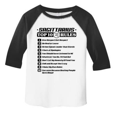 Sagittarius Top 10 Rules Zodiac Gift Toddler Fine Jersey T-Shirt