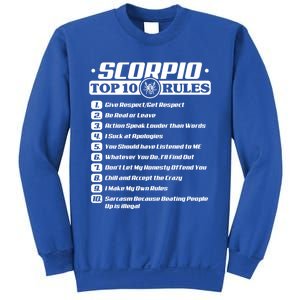 Scorpio Top 10 Rules Zodiac Gift Sweatshirt