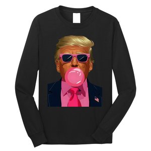 Sunglasses Trump 2024 Vote President Funny Long Sleeve Shirt