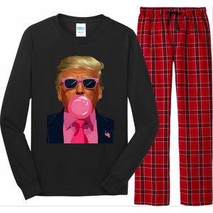 Sunglasses Trump 2024 Vote President Funny Long Sleeve Pajama Set