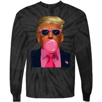 Sunglasses Trump 2024 Vote President Funny Tie-Dye Long Sleeve Shirt