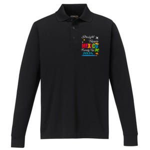 Straight Trippin 2024 Family Vacation Trip Mexico Matching Performance Long Sleeve Polo