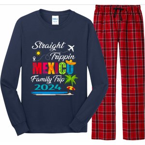 Straight Trippin 2024 Family Vacation Trip Mexico Matching Long Sleeve Pajama Set