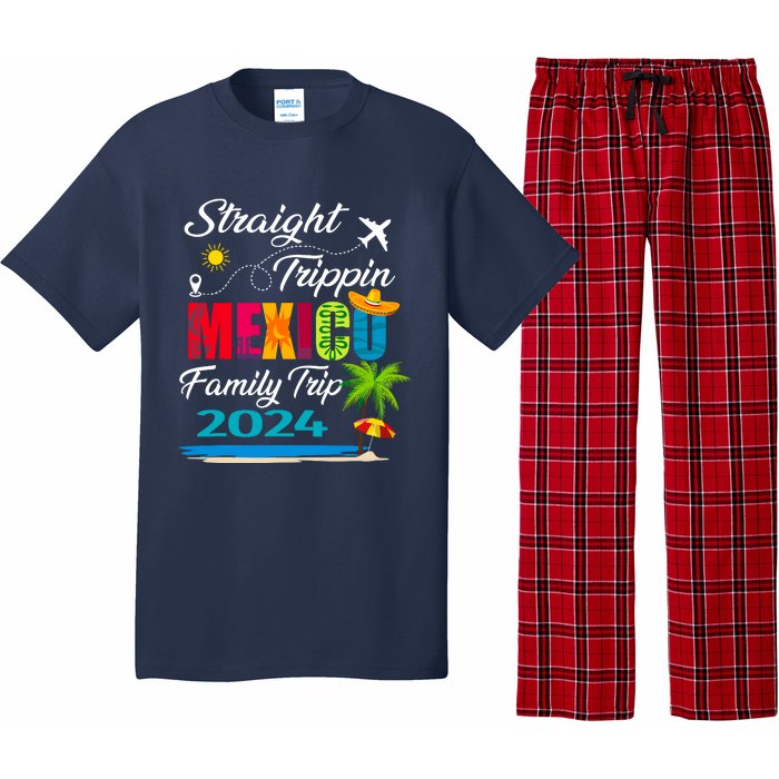 Straight Trippin 2024 Family Vacation Trip Mexico Matching Pajama Set