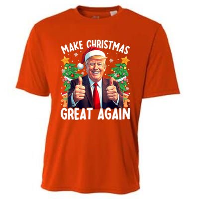 Santa Trump 2024 Usa Make Christmas Great Again Funny Trump Meaningful Gift Cooling Performance Crew T-Shirt