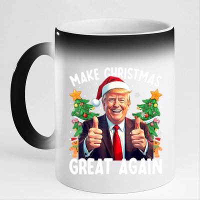 Santa Trump 2024 Usa Make Christmas Great Again Funny Trump Meaningful Gift 11oz Black Color Changing Mug