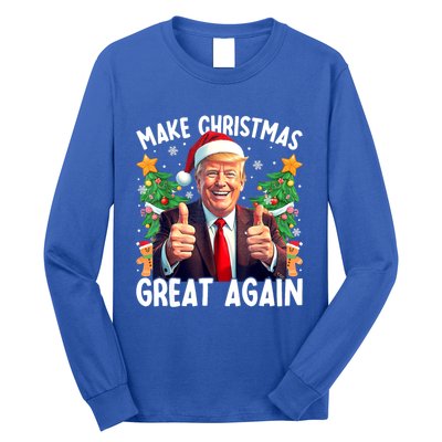 Santa Trump 2024 Usa Make Christmas Great Again Funny Trump Meaningful Gift Long Sleeve Shirt