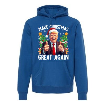 Santa Trump 2024 Usa Make Christmas Great Again Funny Trump Meaningful Gift Premium Hoodie