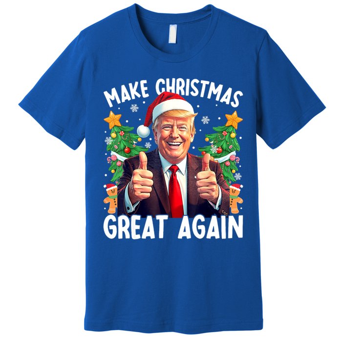 Santa Trump 2024 Usa Make Christmas Great Again Funny Trump Meaningful Gift Premium T-Shirt