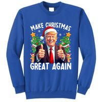 Santa Trump 2024 Usa Make Christmas Great Again Funny Trump Meaningful Gift Tall Sweatshirt