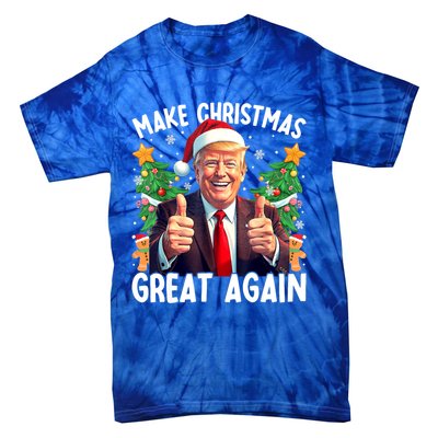 Santa Trump 2024 Usa Make Christmas Great Again Funny Trump Meaningful Gift Tie-Dye T-Shirt