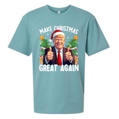 Santa Trump 2024 Usa Make Christmas Great Again Funny Trump Meaningful Gift Sueded Cloud Jersey T-Shirt