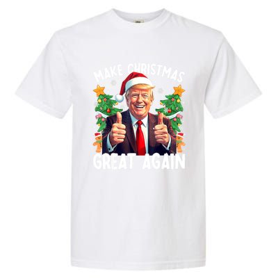 Santa Trump 2024 Usa Make Christmas Great Again Funny Trump Meaningful Gift Garment-Dyed Heavyweight T-Shirt