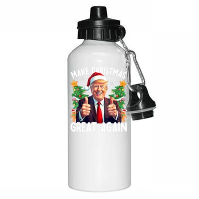 Santa Trump 2024 Usa Make Christmas Great Again Funny Trump Meaningful Gift Aluminum Water Bottle