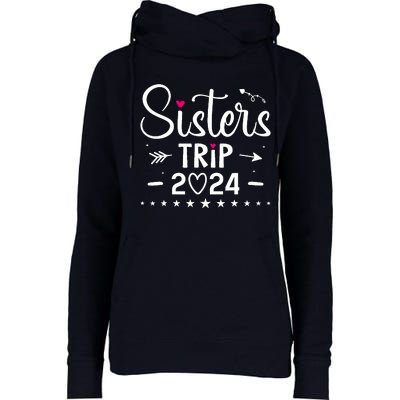 Sisters Trip 2024 Girl Road Trip 2024 Vacation Lovers Womens Funnel Neck Pullover Hood