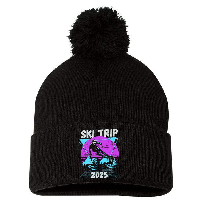 Ski Trip 2025 Pom Pom 12in Knit Beanie