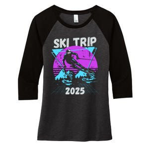 Ski Trip 2025 Women's Tri-Blend 3/4-Sleeve Raglan Shirt