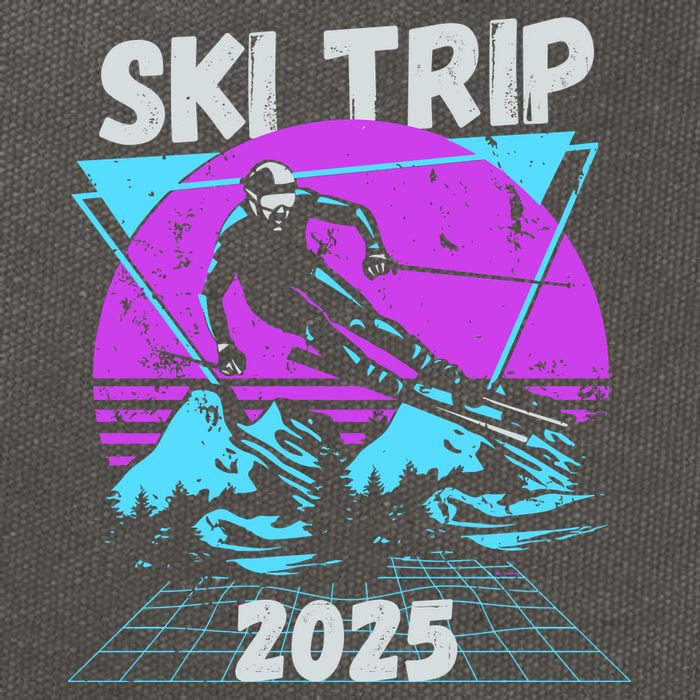 Ski Trip 2025 Cotton Canvas Backpack