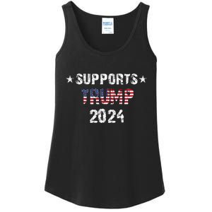 Supports Trump 2024 Vote Usa Ladies Essential Tank