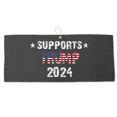 Supports Trump 2024 Vote Usa Large Microfiber Waffle Golf Towel