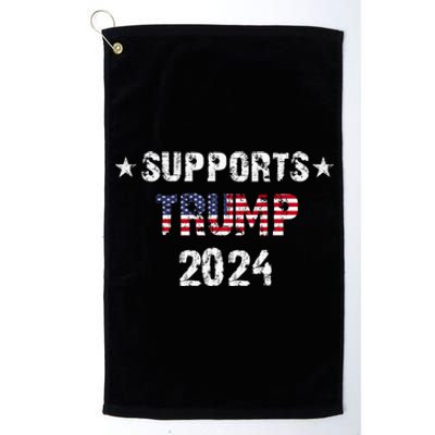 Supports Trump 2024 Vote Usa Platinum Collection Golf Towel