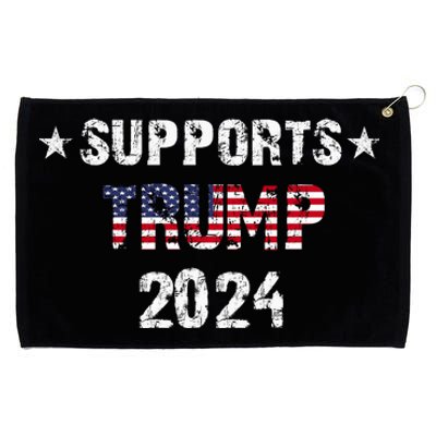 Supports Trump 2024 Vote Usa Grommeted Golf Towel