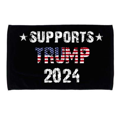 Supports Trump 2024 Vote Usa Microfiber Hand Towel