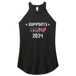 Supports Trump 2024 Vote Usa Women's Perfect Tri Rocker Tank