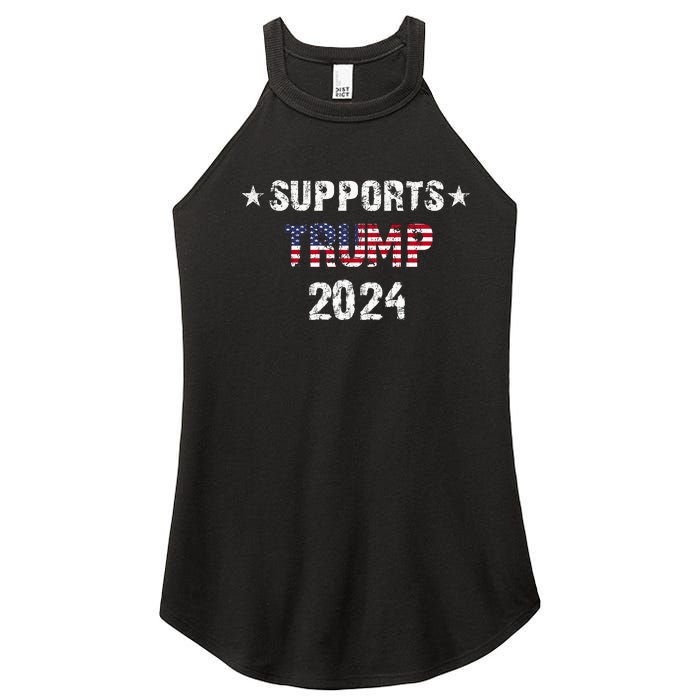 Supports Trump 2024 Vote Usa Women's Perfect Tri Rocker Tank