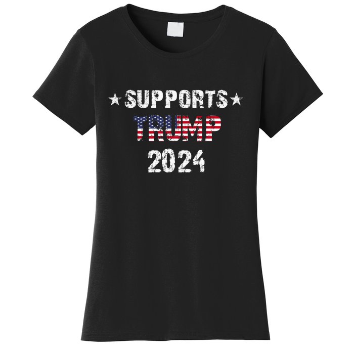 Supports Trump 2024 Vote Usa Women's T-Shirt