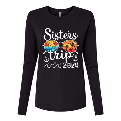 Sisters Trip 2024 Trip 2024 Cruising Vacation Weekend  Womens Cotton Relaxed Long Sleeve T-Shirt