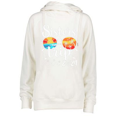 Sisters Trip 2024 Trip 2024 Cruising Vacation Weekend  Womens Funnel Neck Pullover Hood