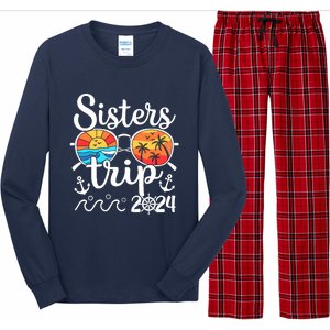 Sisters Trip 2024 Girl Trip 2024 Cruising Vacation Weekend Long Sleeve Pajama Set