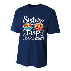 Sisters Trip 2024 Girl Trip 2024 Cruising Vacation Weekend Performance Sprint T-Shirt