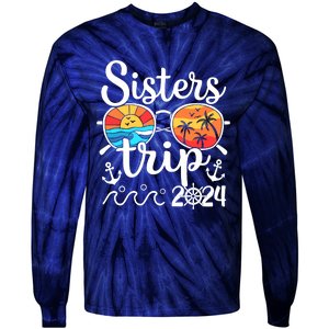 Sisters Trip 2024 Girl Trip 2024 Cruising Vacation Weekend Tie-Dye Long Sleeve Shirt