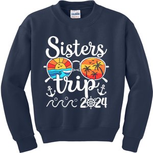 Sisters Trip 2024 Girl Trip 2024 Cruising Vacation Weekend Kids Sweatshirt