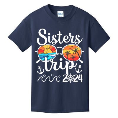 Sisters Trip 2024 Girl Trip 2024 Cruising Vacation Weekend Kids T-Shirt