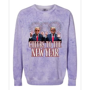 Sarcastic Trump 2025 Cheers To The New Year White House Colorblast Crewneck Sweatshirt