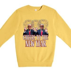 Sarcastic Trump 2025 Cheers To The New Year White House Premium Crewneck Sweatshirt