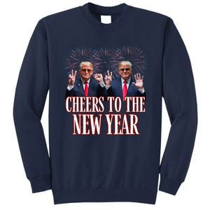 Sarcastic Trump 2025 Cheers To The New Year White House Tall Sweatshirt