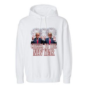 Sarcastic Trump 2025 Cheers To The New Year White House Garment-Dyed Fleece Hoodie