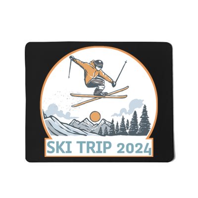 Ski Trip 2024 Matching Family Snow Skiing Vacation Mousepad