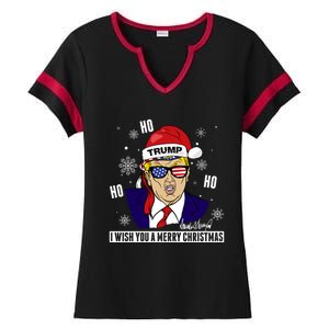 Santa Trump 2024 Ho Ho Ho Donald Trump 45/47 Gift Ladies Halftime Notch Neck Tee