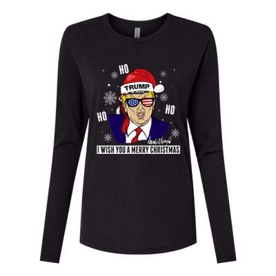 Santa Trump 2024 Ho Ho Ho Donald Trump 45/47 Gift Womens Cotton Relaxed Long Sleeve T-Shirt