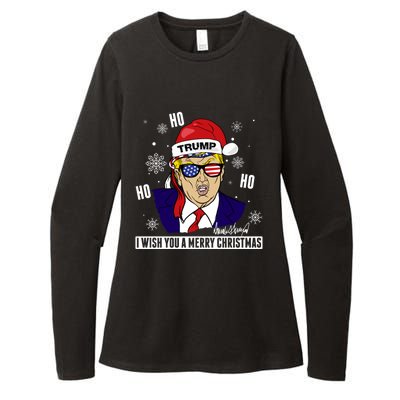 Santa Trump 2024 Ho Ho Ho Donald Trump 45/47 Gift Womens CVC Long Sleeve Shirt