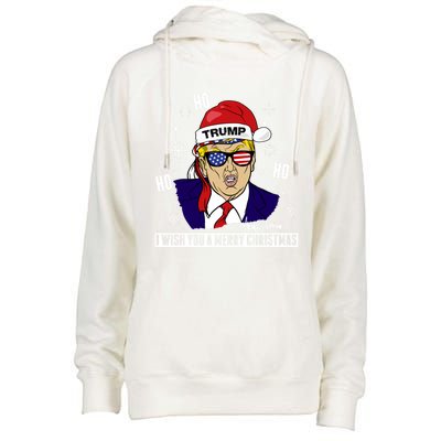 Santa Trump 2024 Ho Ho Ho Donald Trump 45/47 Gift Womens Funnel Neck Pullover Hood