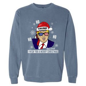 Santa Trump 2024 Ho Ho Ho Donald Trump 45/47 Gift Garment-Dyed Sweatshirt