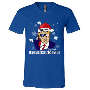 Santa Trump 2024 Ho Ho Ho Donald Trump 45/47 Gift V-Neck T-Shirt