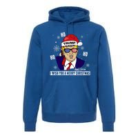 Santa Trump 2024 Ho Ho Ho Donald Trump 45/47 Gift Premium Hoodie