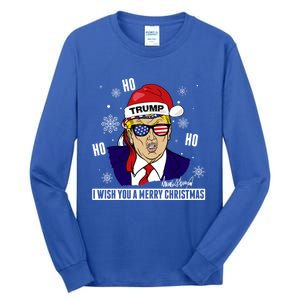 Santa Trump 2024 Ho Ho Ho Donald Trump 45/47 Gift Tall Long Sleeve T-Shirt